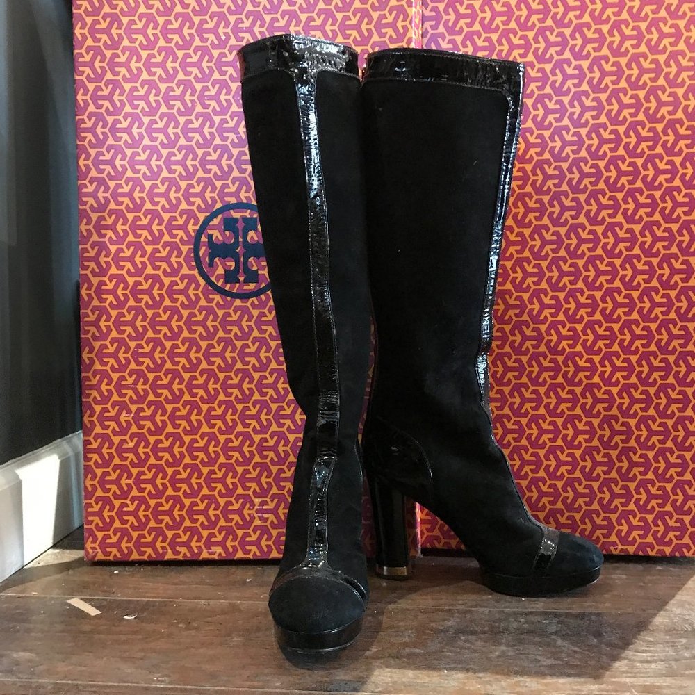 Tory Burch Arabelle boot-suede/patten